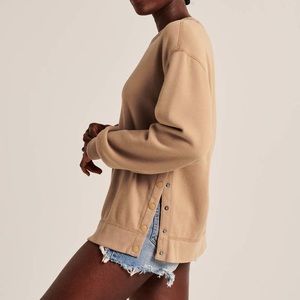Maternity friendly A&F Side Snap Sweatshirt